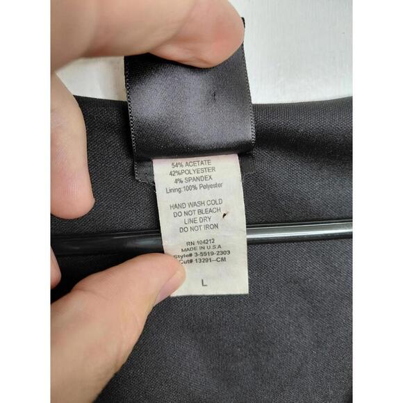 Vintage Top Womens L Babydoll Textured Faux Wrap Y2K Witchy Grunge Dark Fall - Picture 7 of 9